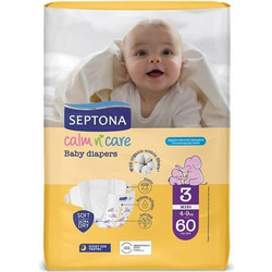 Septona Calm N' Care Midi Πάνες No3 4-9kg 60τμχ