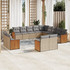 vidaXL Σετ Σαλόνι Κήπου Rattan 13τμχ Μπεζ 3228208