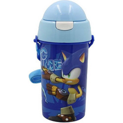 Gim Sonic Prime Παιδικό Παγούρι Πλαστικό Μπλε 500ml