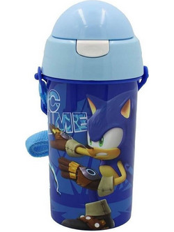 Gim Sonic Prime Παιδικό Παγούρι Πλαστικό Μπλε 500ml
