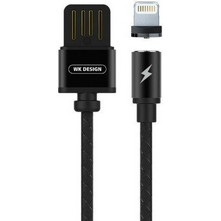 WK WDC-046 Braided Magnetic USB-A to Lightning Cable 1m Black WDC-046