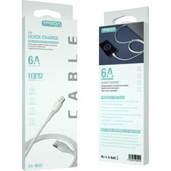 Treqa CA-8642 USB-A to Lightning Cable 1m White 6945749200189