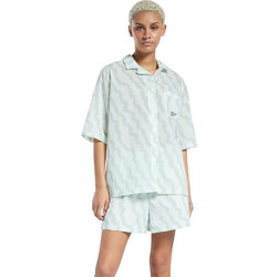 Reebok Summer Waves Coverup Κοντομάνικο Γυναικείο Πουκάμισο Τιρκουάζ H49276