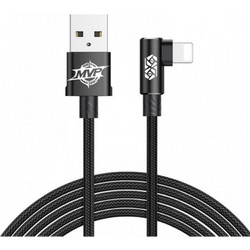 Baseus MVP Elbow Braided Angle 90° USB-A to Lightning Cable 20W 1m Black 6953156263406