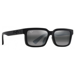 Maui Jim Hiapo 655-02 Ανδρικά Γυαλιά Ηλίου Τετράγωνα Κοκάλινα Μαύρα με Μαύρο Φακό