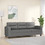 vidaXL Τριθέσιος Καναπές Microfiber Ανθρακί 210x77x80cm 359569