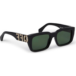Off White OERI125S 1055 Γυαλιά Ηλίου Τετράγωνα Κοκάλινα Μαύρα με Μαύρο Polarized Φακό