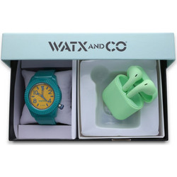 Watx & Co Γυναικείο Ρολόι με Πράσινο Καουτσούκ Λουράκι WAPACKEAR19M