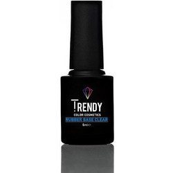 Trendy Clear Rubber Base Ημιμόνιμο Βερνίκι Νυχιών 6ml