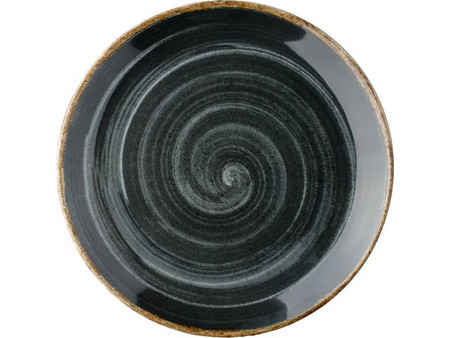 Lukanda Πιάτα Ρηχά Πορσελάνης Twister Γκρίζο-Μπλε 27cm 6τμχ TWI-FP-27
