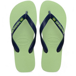 Havaianas Brasil Logo Ανδρικές Σαγιονάρες Αντιολισθητικές Πράσινο Mint 4110850-1822