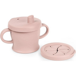 Haakaa Sip n Snack Εκπαιδευτικό Κύπελλο Ροζ 6m+ 250ml