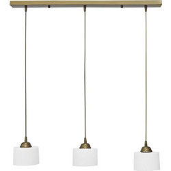 Heronia Lighting DRUM/14 Κρεμαστό Φωτιστικό Οροφής Ράγα Τρίφωτο E14 Λευκό 35-0083