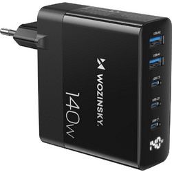 Wozinsky CGWCB Φορτιστής χωρίς Καλώδιο με 2 Θύρες USB-A & 3 Θύρες USB-C 140W Black