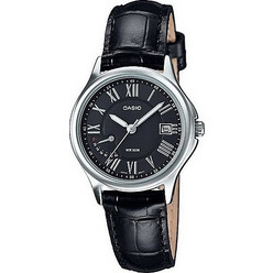 Casio Γυναικείο Ρολόι με Μαύρο Δερμάτινο Λουράκι LTP-E116L-1A Casio Γυναικείο Ρολόι με Μαύρο Δερμάτινο Λουράκι LTP-E116L-1A