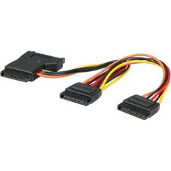 Roline 11.03.1041 Καλώδιο Τροφοδοσίας 15-Pin SATA to 2 x 15-Pin SATA 0.15m Multicolor