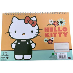 Gim Hello Kitty Μπλοκ Ζωγραφικής A4 40 Φύλλων με Αυτοκόλλητα 335-73416