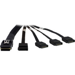 Inter-Tech 88885237 Καλώδιο Σκληρού Δίσκου mini SAS to 4 x Mini SAS 0.65m Black
