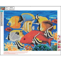 Centrum Ψαράκια Καμβάς Diamond Painting Kit 50x40cm 89758