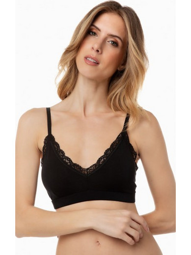 Minerva Bralette χωρίς Μπανέλα Μαύρο 90-8152B-45