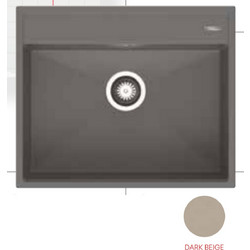 Pyramis Ithaka Ένθετος Νεροχύτης Γρανίτη Dark Beige 61x51cm 070243211