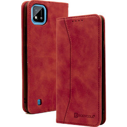 Bodycell Pu Leather Book Red (Realme C11 2021)