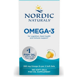 Nordic Naturals Omega-3 Ιχθυέλαιο 690mg Λεμόνι 180 Μαλακές Κάψουλες