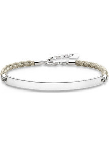 Thomas Sabo Γυναικείο Βραχιόλι Ταυτότητα από Κορδόνι & Ασήμι 925 A002917319