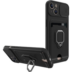 Bodycell Multifunction Ring Holder Back Cover Black (iPhone 14 Plus)