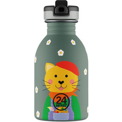 24Bottles Smart Cat Παιδικό Παγούρι Θερμός Ανοξείδωτο BPA Free Πετρόλ 250ml