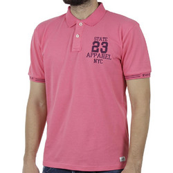 Double Ανδρική Μπλούζα Polo Κοντομάνικη Ροζ PS-221