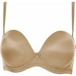 Lormar Σουτιέν Strapless Push Up με Μπανέλα Μπεζ 1027L