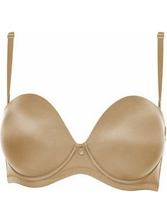 Lormar Σουτιέν Strapless Push Up με Μπανέλα Μπεζ 1027L