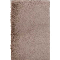 Βιοκαρπέτ Krolik Χαλί Στρογγυλό Shaggy Γούνινο 200x290cm R11 Dark Beige