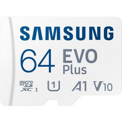Samsung Evo Plus Memory microSDXC 64GB Class 10 U1 V10 A1 + Adapter
