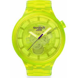 Swatch Big Bold Ανδρικό Ρολόι με Λαχανί Λουράκι SB05J103