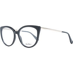 Max Mara MM5028 001 Γυναικείος Σκελετός Γυαλιών Οράσεως Κοκάλινος Μεταλλικός Ασημί Μαύρος