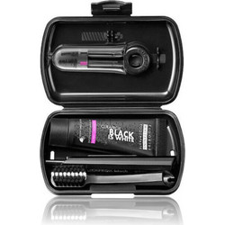 Curaprox Black is White Travel Kit Οδοντόβουρτσα + Οδοντόκρεμα 10ml + Μεσοδόντια Βουρτσάκια 2τμχ Μαύρο
