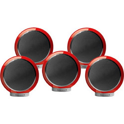 Elipson Planet M Σετ Ηχείων Hi-Fi Βιβλιοθήκης 80W 2 Δρόμων Red Lacquered