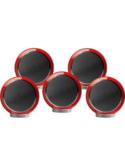 Elipson Planet M Σετ Ηχείων Hi-Fi Βιβλιοθήκης 80W 2 Δρόμων Red Lacquered