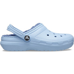 Crocs Ανατομικές Χειμερινές Παιδικές Παντόφλες για Αγόρια με Γούνα Γαλάζιες 207010-4NS