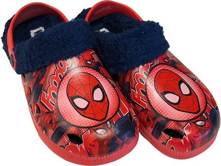 Disney Spider-Man Χειμερινές Παιδικές Παντόφλες για Αγόρια με Γούνα Κόκκινες R1310273S-0174