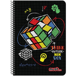 Must Boy Zone Σπιράλ Τετράδιο Ριγέ B5 60 Φύλλων 2 Θεμάτων Μαύρο 0585938