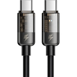 Mcdodo CA-2840 Braided LED USB-C to USB-C 100W 1.2m Black 6921002628402
