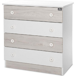 Lorelli New Βρεφική Συρταριέρα Λευκή Μπεζ 81x50x86cm 10170070045A