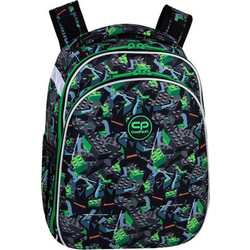 CoolPack Turtle Kids From The Block Σχολική Τσάντα Πλάτης Δημοτικού Πράσινη Μαύρη F015823