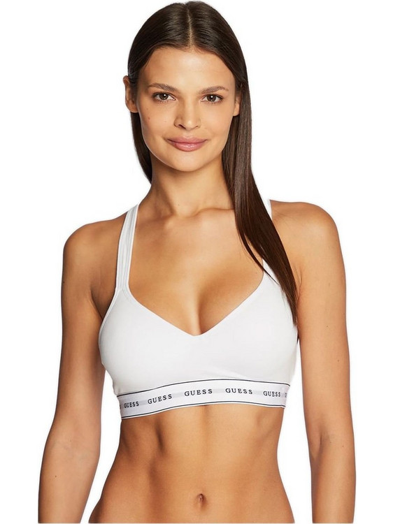 Guess Carrie Μπουστάκι Push Up χωρίς Μπανέλα Λευκό O1GC15KBBU1-G011