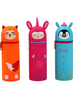 Keyroad Soft Touch Animals Κασετίνα Βαρελάκι Διάφορα Σχέδια KR972225