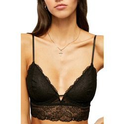 Free People Alyssa Μπουστάκι χωρίς Μπανέλα Μαύρο OB1070262