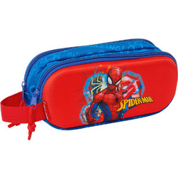 Safta Spider-Man 3D Κασετίνα Βαρελάκι με 2 Θήκες Κόκκινη 822465512